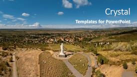  Presentation with jesus christ - Presentation having giant-statue-of-the-blessing background and a teal colored foreground