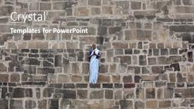  Presentation with step - Beautiful presentation design featuring giant step well of abhaneri in rajasthan state in india backdrop and a gray colored foreground