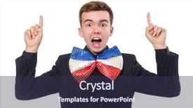  Presentation with fixing his black bow tie - Beautiful slide set featuring giants - funny man with giant bow backdrop and a  colored foreground