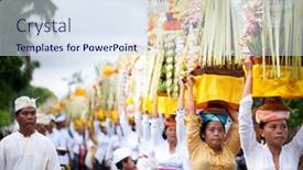  Presentation with bali temple - PPT theme with gianyar-bali-indonesia-may-21 background and a sky blue colored foreground