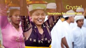  Presentation with bali temple - PPT theme consisting of gianyar-bali-indonesia-may-21 background and a red colored foreground