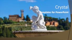  Presentation with italy - Slides having giardino-di-boboli-in-florence background and a teal colored foreground