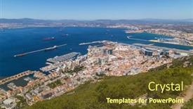  Presentation with gibraltar - Slide deck with gibraltar-uk-august-14-2021 background and a tawny brown colored foreground