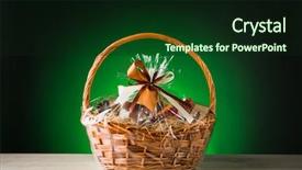  Presentation with maths green - Amazing presentation theme having gift basket on green background backdrop and a forest green colored foreground