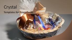  Presentation with hamper - Audience pleasing slide deck consisting of folders with label corporate law backdrop and a light gray colored foreground