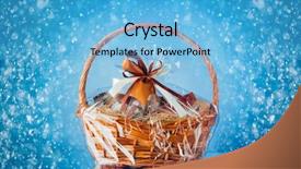  Presentation with festive - Cool new presentation theme with gift basket with festive particles backdrop and a light blue colored foreground