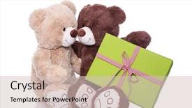  Presentation with birthday - Colorful presentation enhanced with futuristic background with lines backdrop and a lemonade colored foreground