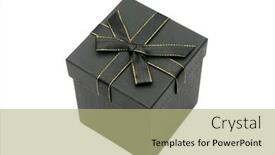  Presentation with gift ribbon - Slide deck consisting of gift-box-a-black-gift background and a  colored foreground