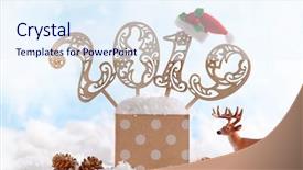  Presentation with new year 2019 - Colorful presentation theme enhanced with santa deers idea - christmas or new year festive backdrop and a sky blue colored foreground