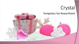  Presentation with gift - Audience pleasing presentation theme consisting of gift box and pink christmas backdrop and a white colored foreground