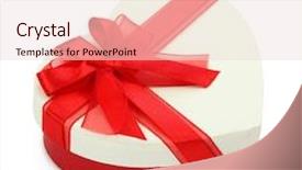  Presentation with gift ribbon - Slides featuring melnik sand pyramids formed by erosion caused by wind and rainfalls background and a tawny brown colored foreground