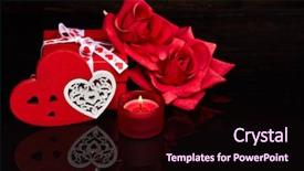  Presentation with wedding invitation card - Audience pleasing slides consisting of roses on a dark background backdrop and a black colored foreground