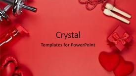  Presentation with bottle water - Cool new slide deck with gift box and two red backdrop and a red colored foreground