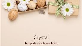  Presentation with easter - PPT layouts enhanced with gift-box-easter-eggs background and a lemonade colored foreground