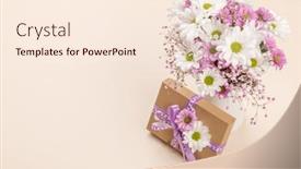  Presentation with gift - PPT theme enhanced with gift-box-easter-eggs background and a  colored foreground