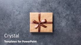 Presentation with desktop - Cool new presentation theme with gift-box-flat-lay backdrop and a gray colored foreground
