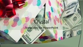  Presentation with an open gift box - Slide set having gift box full of 100 background and a  colored foreground