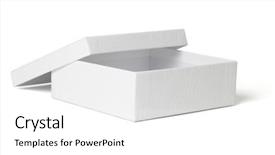  Presentation with gift - Theme with gift box isolated on white background and a white colored foreground