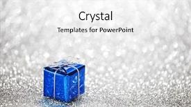  Presentation with glitter - Slide deck enhanced with gift box on glitter silver background and a white colored foreground