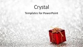  Presentation with gold glitter - Audience pleasing slide deck consisting of gift box on glitter silver backdrop and a white colored foreground
