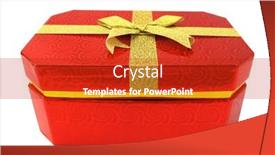  Presentation with golden yellow - Colorful theme enhanced with gift-box-red-package backdrop and a crimson colored foreground