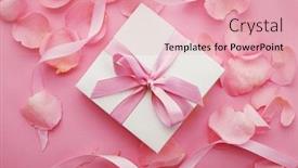  Presentation with pink rose petals - Amazing slide set having gift box tied with ribbon bow and pink rose petals backdrop and a lemonade colored foreground