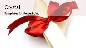  Presentation with red bow - Slide set consisting of gift box tied background and a lemonade colored foreground