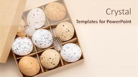  Presentation with greetings - Presentation design featuring gift-box-with-easter-eggs background and a lemonade colored foreground