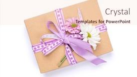  Presentation with decor - Slide deck with gift-box-with-flowers-decor background and a lemonade colored foreground