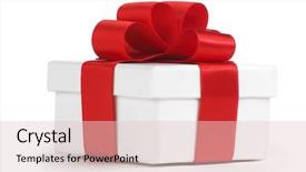  Presentation with red bow - PPT theme having recovery and prevention of diseases background and a  colored foreground.