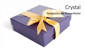  Presentation with gift ribbon - Presentation enhanced with gift box with ribbon background and a white colored foreground