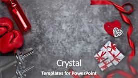  Presentation with red grey - Beautiful PPT layouts featuring gift boxes and red heart backdrop and a gray colored foreground