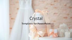  Presentation with gift - Audience pleasing slide set consisting of gift boxes for wedding backdrop and a lemonade colored foreground