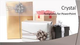  Presentation with boxes - Presentation theme with gift boxes on white background background and a white colored foreground