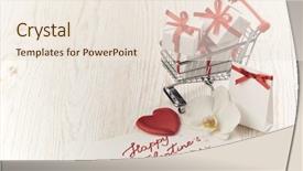  Presentation with boxes light - PPT theme having gift boxes red heart background and a  colored foreground
