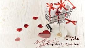  Presentation with boxes light - Beautiful slides featuring gift boxes red heart backdrop and a  colored foreground