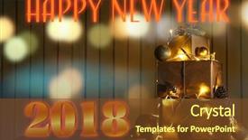  Presentation with chinese new year 2019 - Slide deck with gift boxes with christmas background and a tawny brown colored foreground