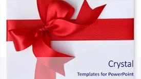  Presentation with gift card envelope - Audience pleasing PPT layouts consisting of gift card envelope - present with red bow isolated backdrop and a sky blue colored foreground