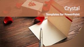  Presentation with valentine - Beautiful slide deck featuring gift card for valentine's backdrop and a  colored foreground