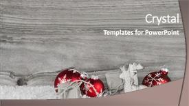  Presentation with red white grey - Beautiful PPT theme featuring gift certificat - grey wooden background with white backdrop and a  colored foreground