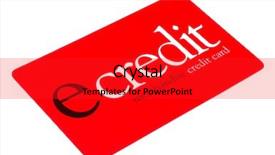 Presentation with merchandise - Presentation theme having gift certificat - merchandise return credit background and a red colored foreground