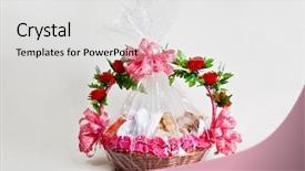  Presentation with celebrations - Audience pleasing presentation consisting of gift for celebrations generally given backdrop and a  colored foreground