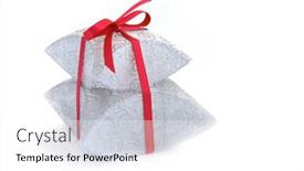  Presentation with silver christmas - Slide deck having gift for you two fancy silver gift boxes tied together with red ribbon reflected on a white surface perfect for christmas valentines birthday anniversary or any other loving gift background and a white colored foreground