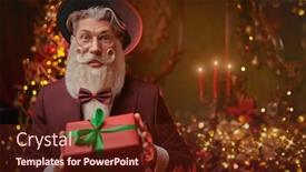  Presentation with modern elegant - Slides enhanced with gift-from-stylish-santa-claus background and a  colored foreground