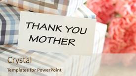  Presentation with gift - Slide set consisting of gift for mother's day background and a  colored foreground