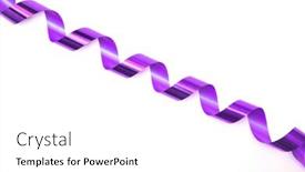  Presentation with gift ribbon - Beautiful theme featuring gift ribbon isolated on white backdrop and a white colored foreground