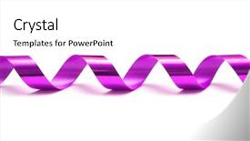  Presentation with gift ribbon - Beautiful slide deck featuring gift ribbon isolated on white backdrop and a white colored foreground