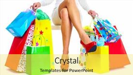  Presentation with beautiful reof christmas season - Theme featuring gift shop - beautiful christmas shopping woman background and a  colored foreground