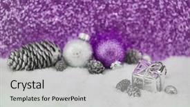  Presentation with silver purple - Slides having  background and a  colored foreground