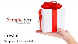  Presentation with red bow - PPT layouts featuring gift with red bow background and a white colored foreground
